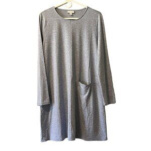 Pure Jill Sweater Dress Women Size Large Midi Pullover‎ Pocket Comfy Stretch